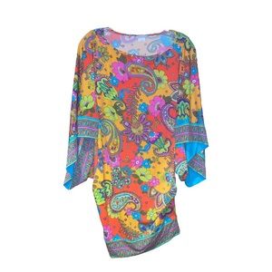 Trina Turk colorful print caftan dress